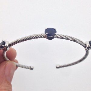 Natural Sapphire Bangle Bracelet